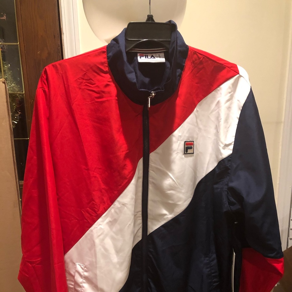 Fila Vintage Color Block Windbreaker Jacket XL